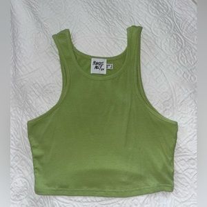 Sage green Princess Polly cropped tank, size 2